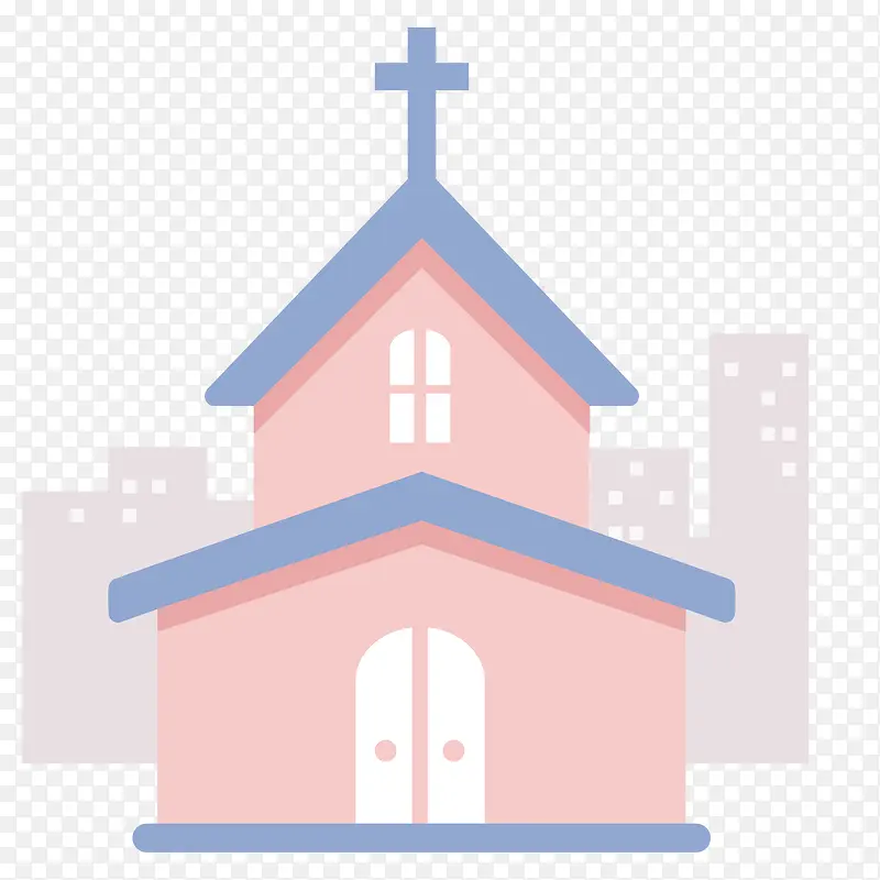 卡通扁平化教堂设计