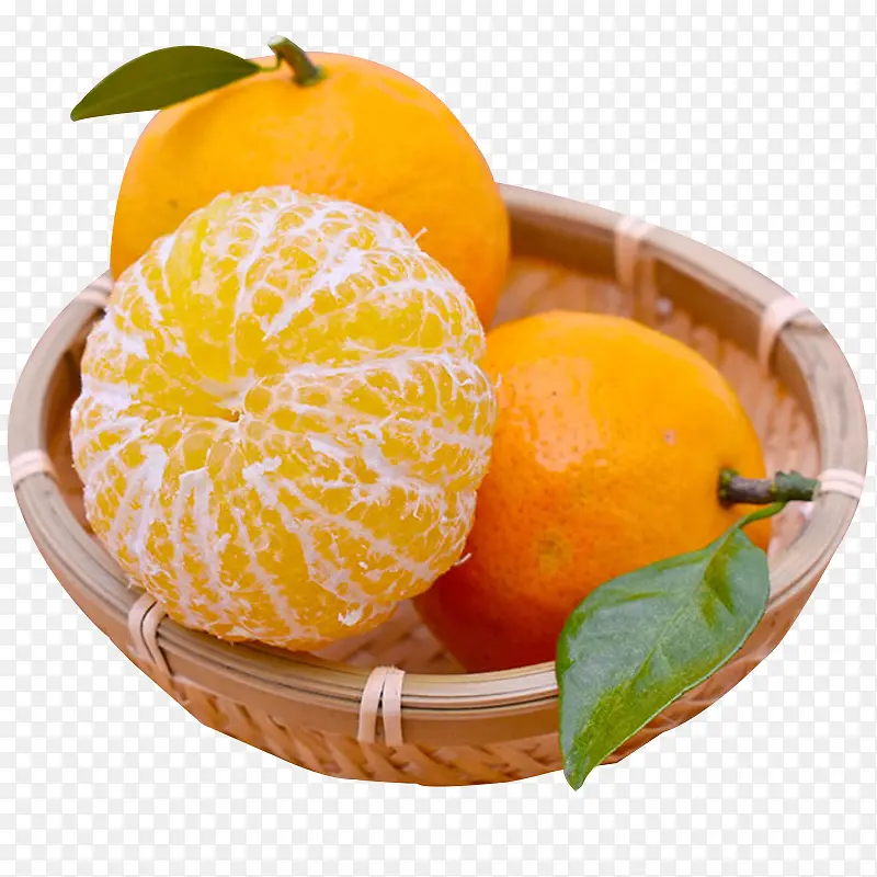 竹篮水果皇帝柑橘子手剥橙实物免