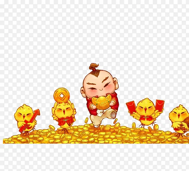 撒钱娃娃PNG图片素材下载_图片编号yljzlmxy-免抠素材网