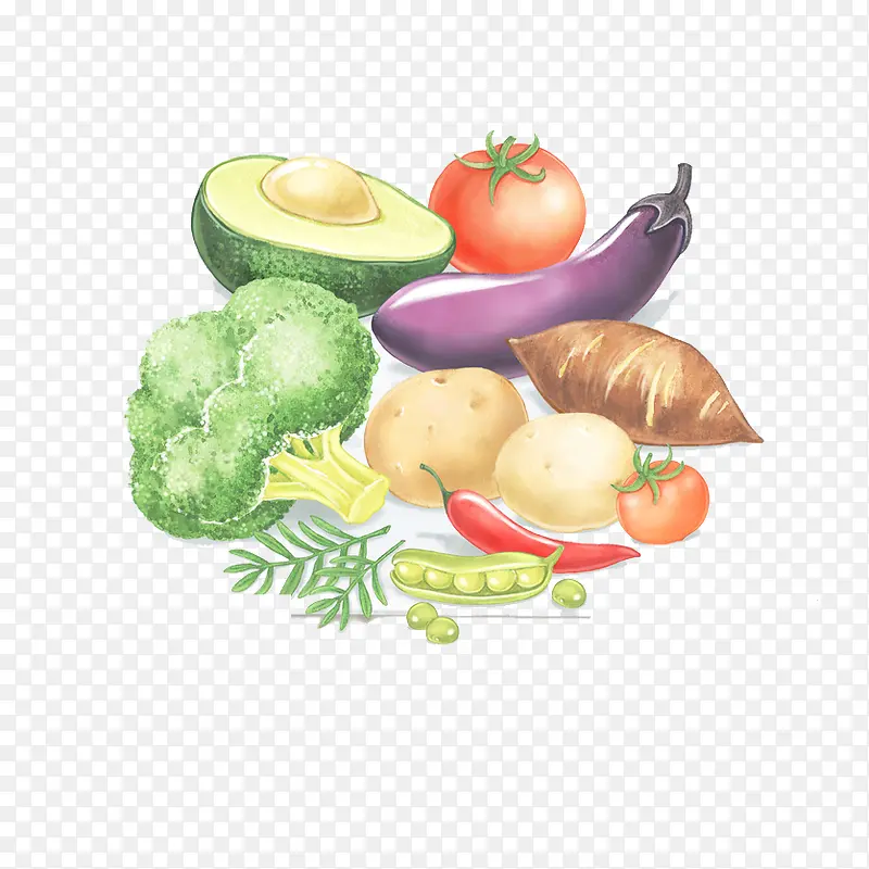 彩绘食物蔬菜瓜果