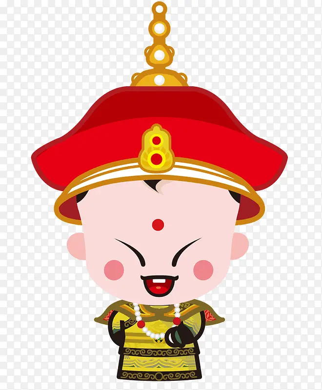 招财童子Q版卡通人物清文化皇帝