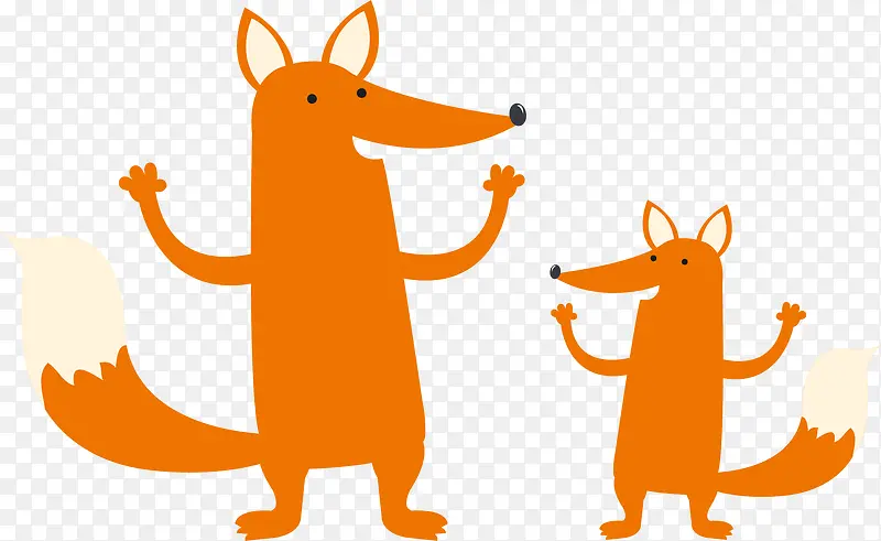 手绘狐狸动物插画装饰图案
