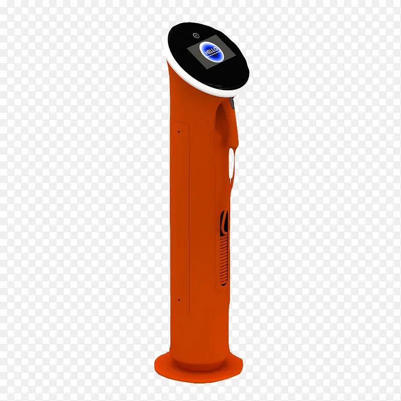 小型橘色电动车充电桩
