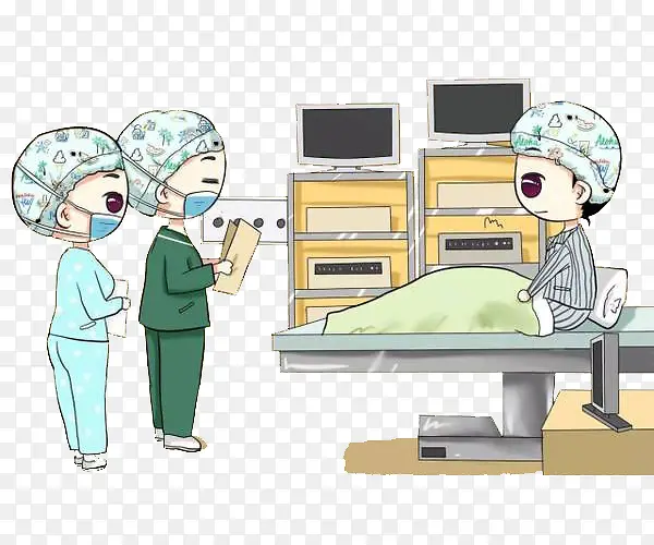 卡通动漫医院手术室图案