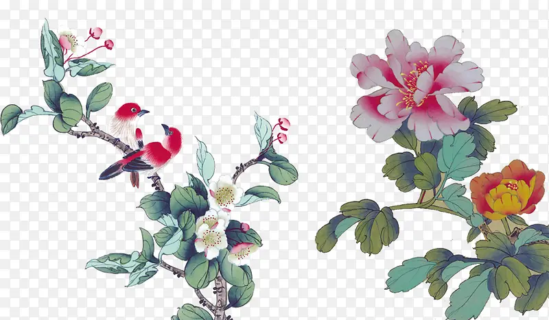 中国风花鸟素材