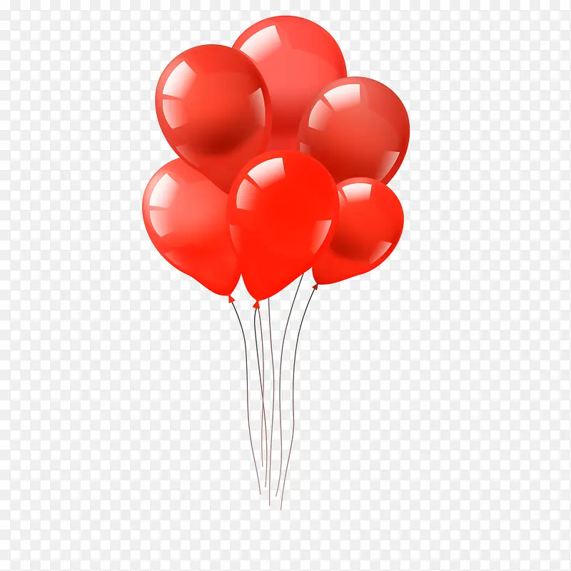 卡通红色的气球设计