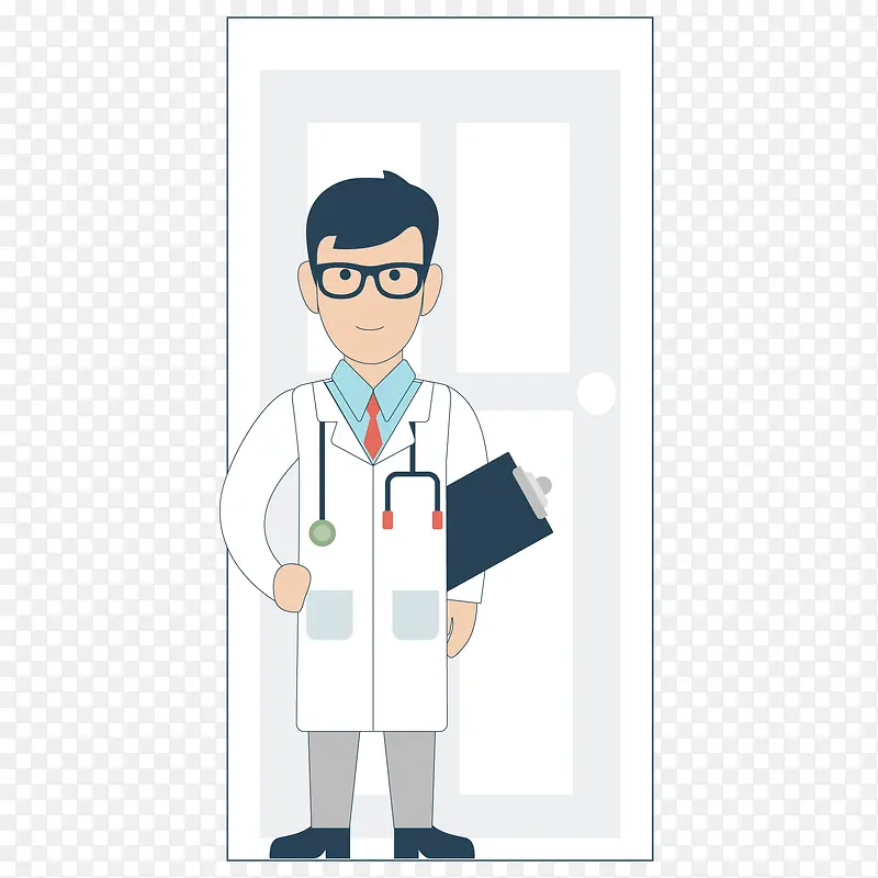 站在门口的医生人物设计