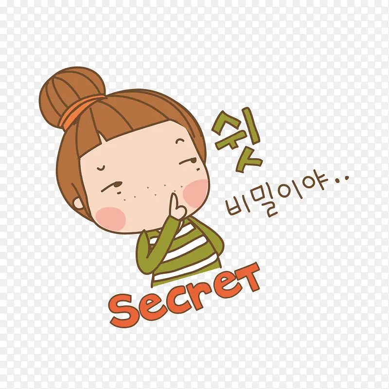 韩国女子服装印花矢量图