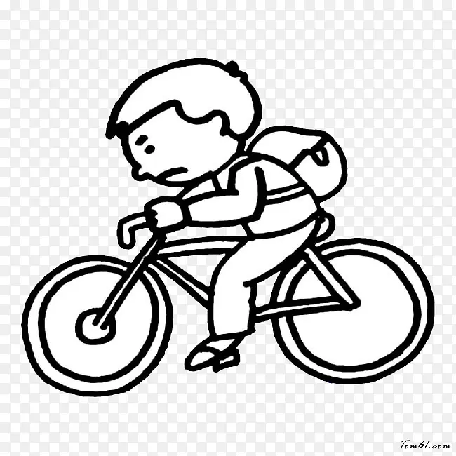 骑着自行车的小男孩