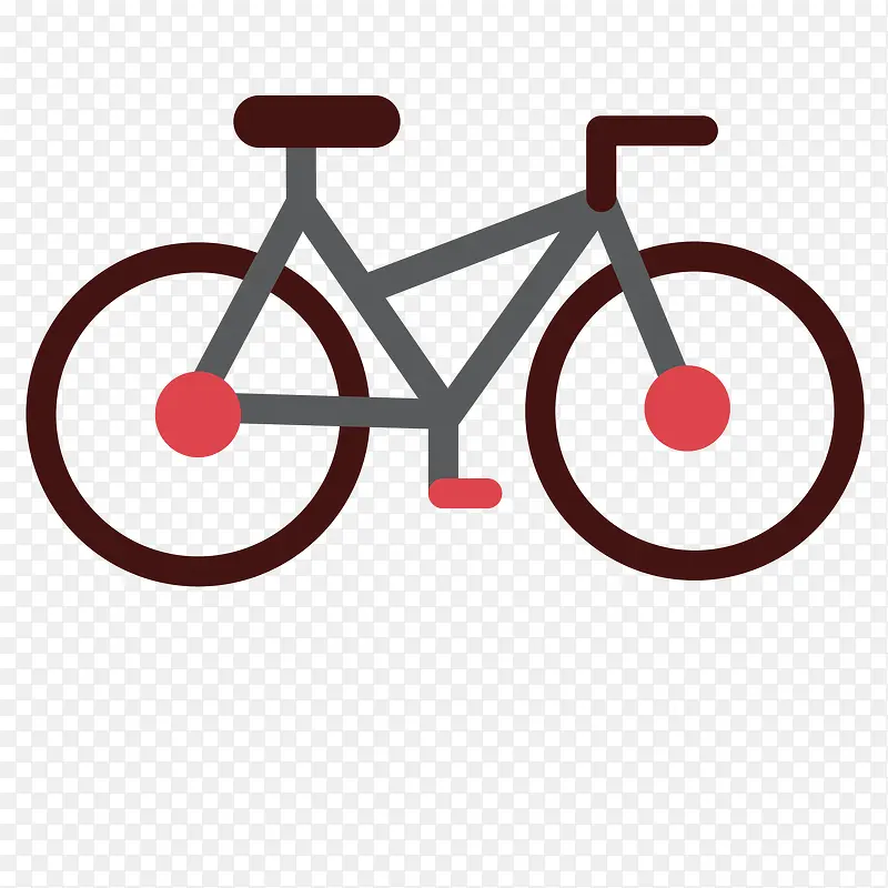 手绘线条自行车图标