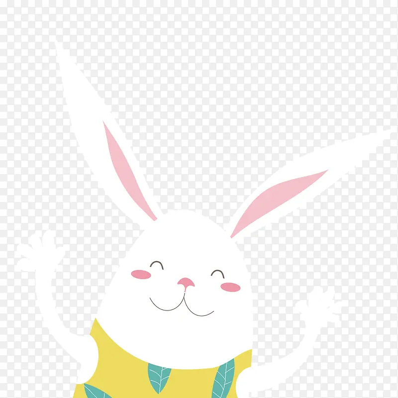 卡通微笑的小兔子设计