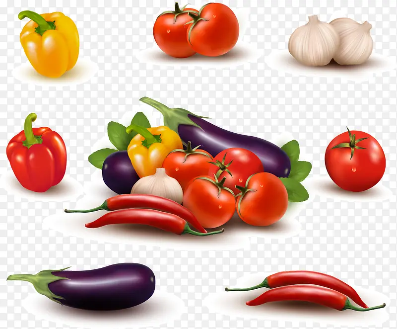 十一款新鲜蔬菜设计矢量图