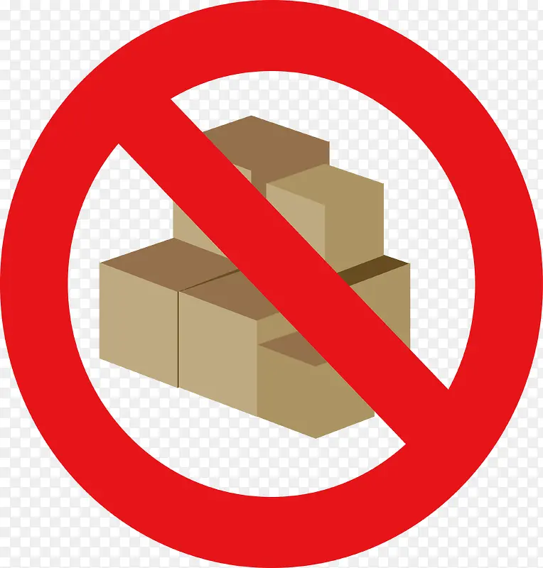 禁止货物堆积标识牌