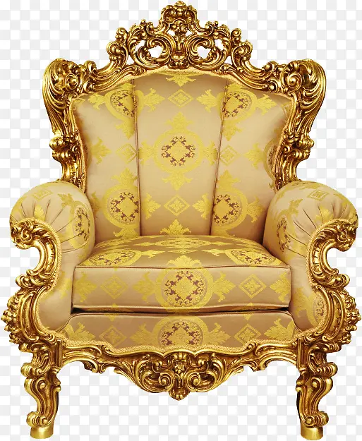 金色的复古家居椅子