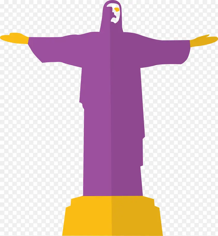 紫色卡通耶稣