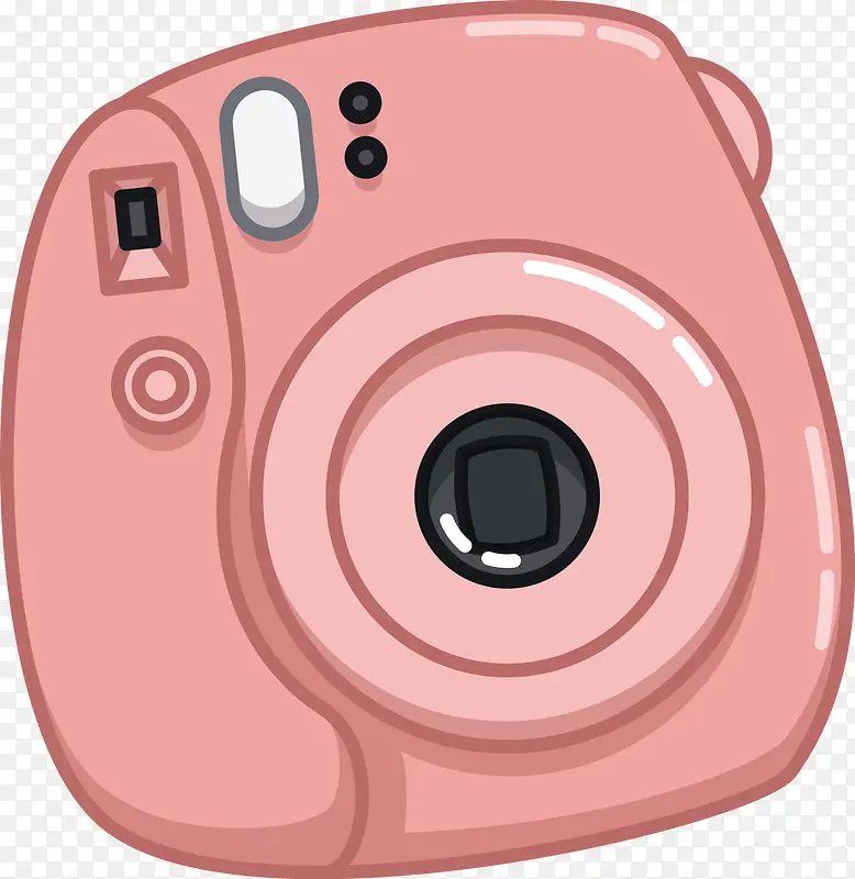 粉红色可爱卡通相机