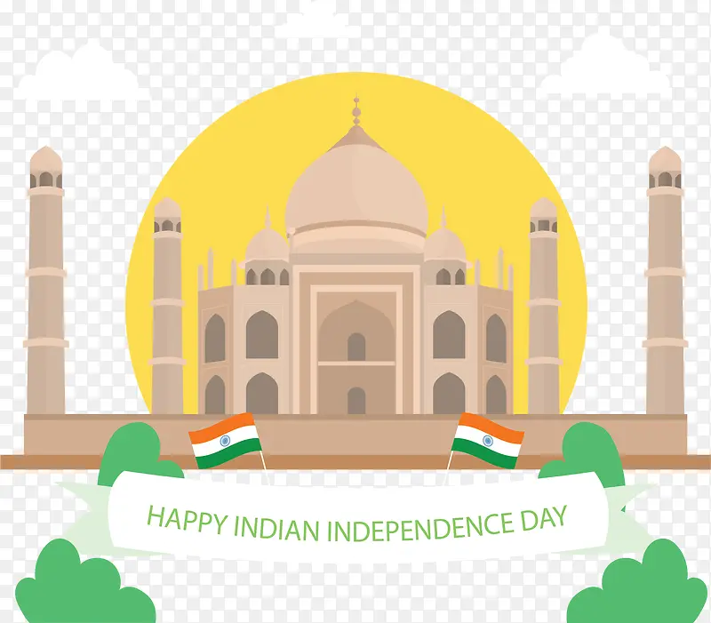 印度泰姬陵独立日海报