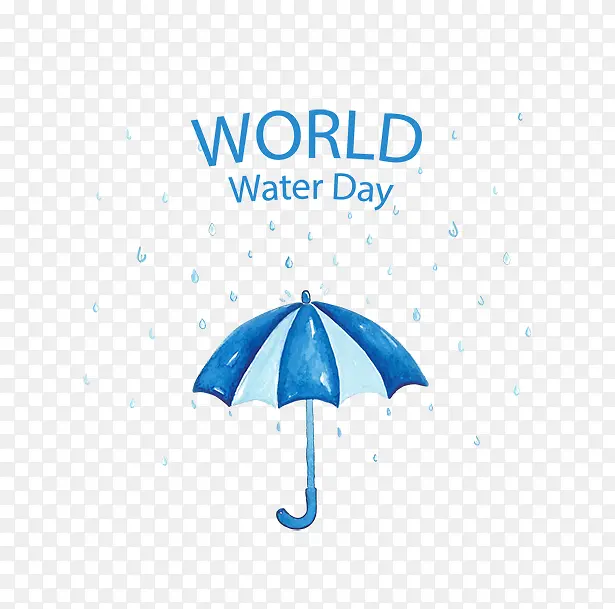 世界水日蓝色雨伞