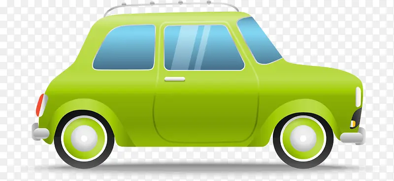 绿色小轿车素材