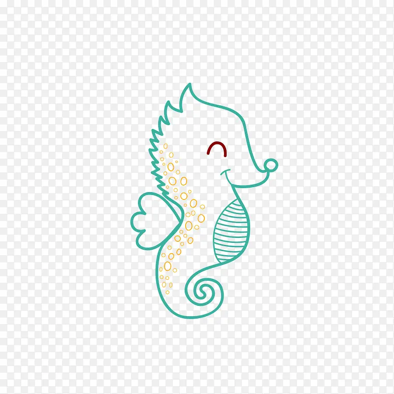 卡通海马矢量图下载