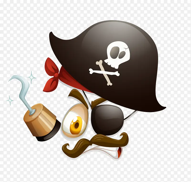 海盗卡通鬼脸表情