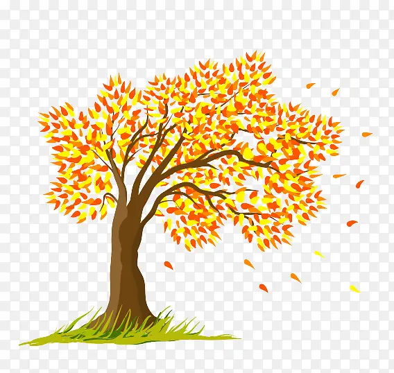 秋天在小树