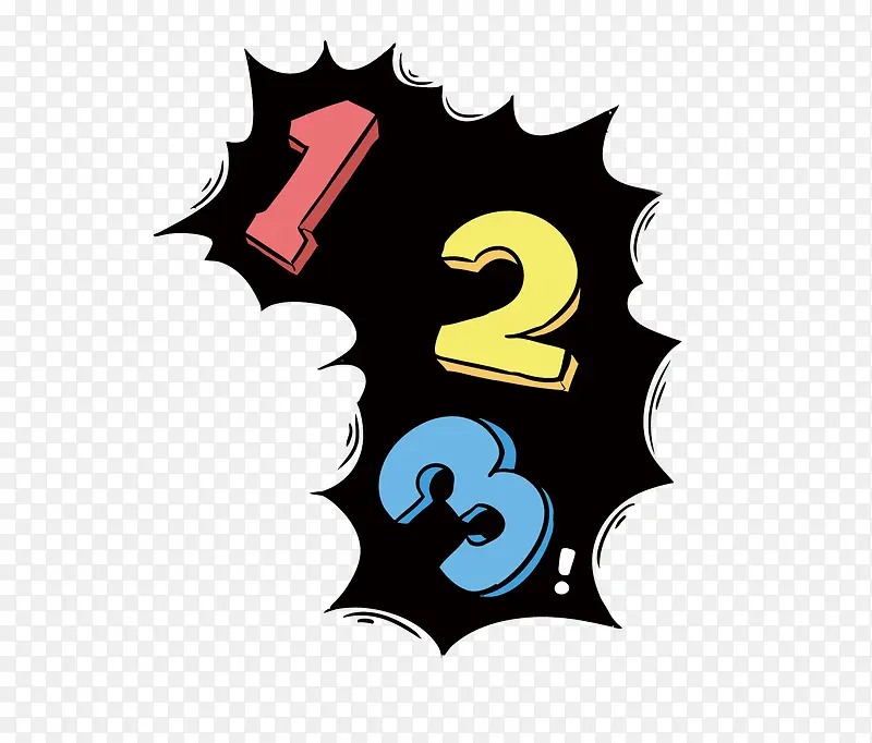 矢量卡通数字123
