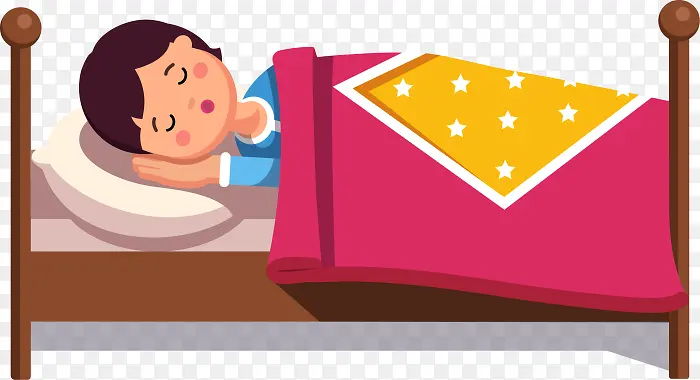 卡通睡眠日睡觉女孩