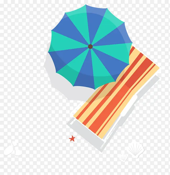 沙滩伞 矢量