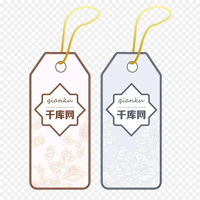 印花风格悬挂标签