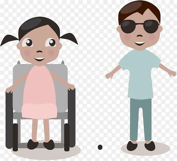 残疾人与盲人