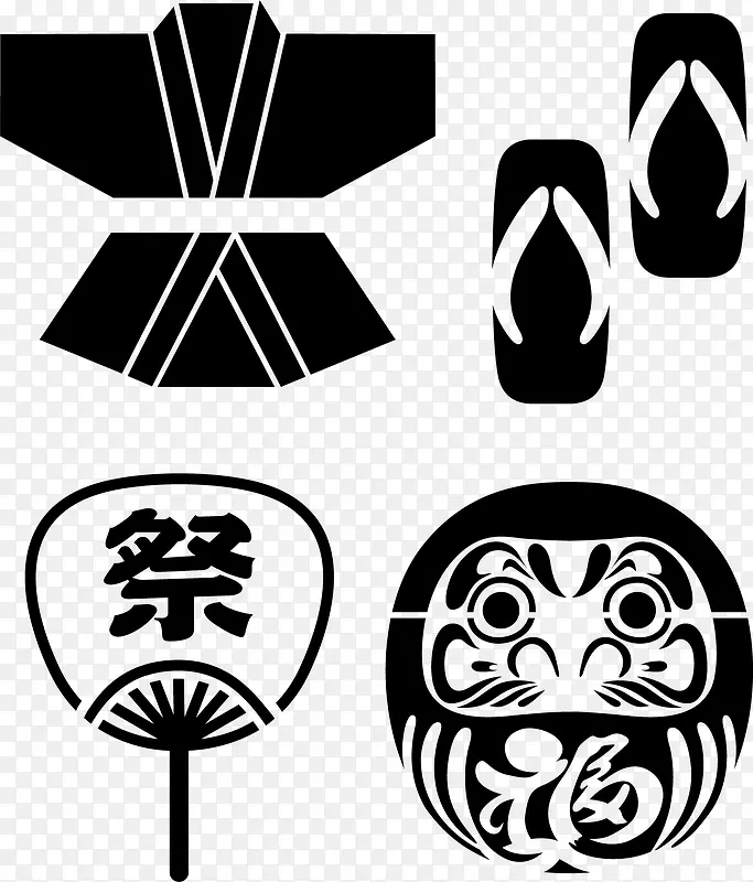 日本文化素材图标