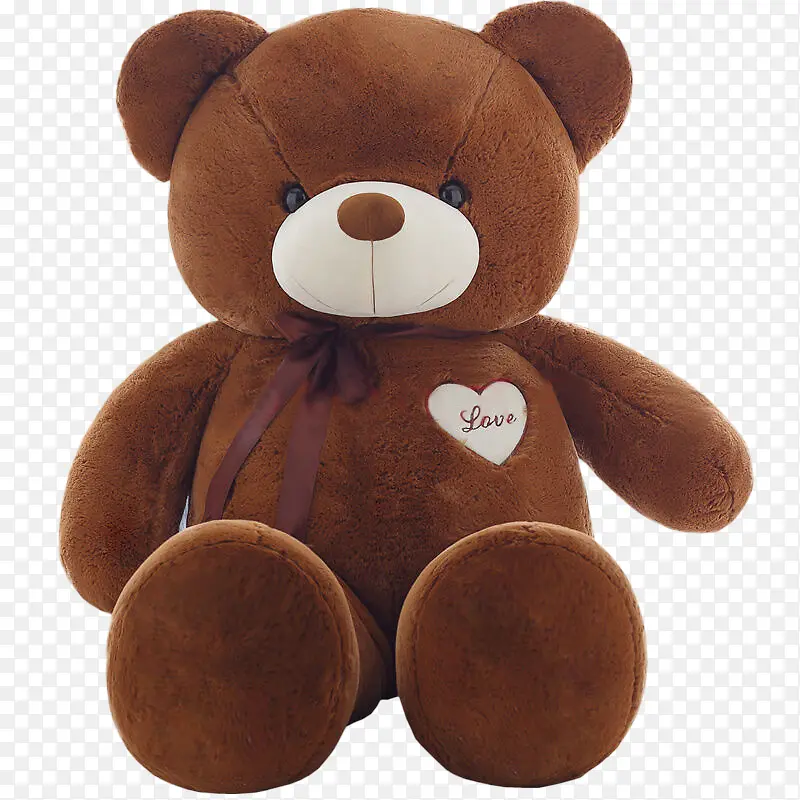 棕色小熊玩具爱心熊情侣玩具