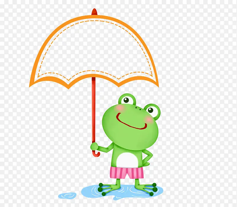打伞的青蛙
