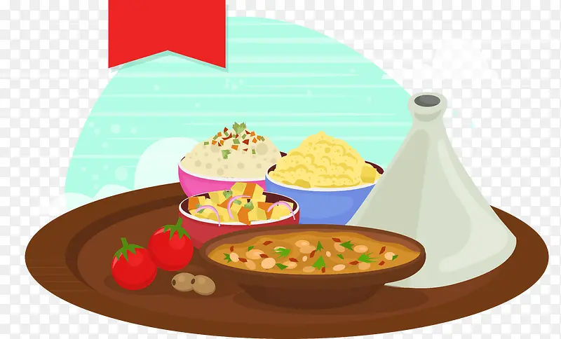 泰国美食矢量