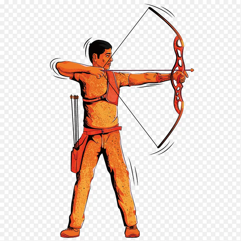 素描射箭男子
