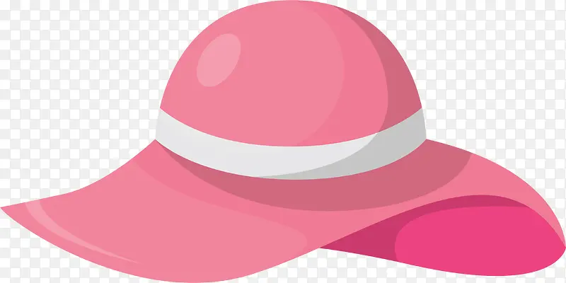 粉色可爱遮阳帽免抠素材