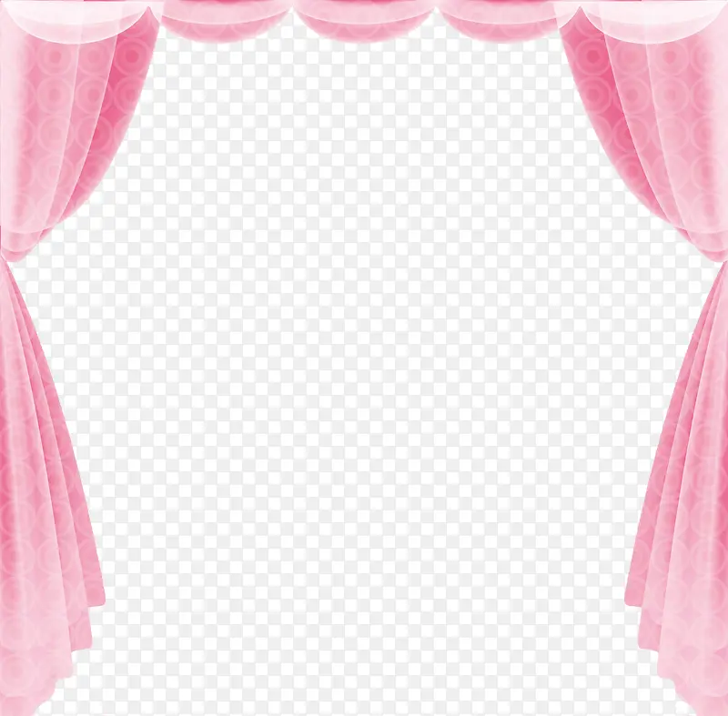 粉色帘幕
