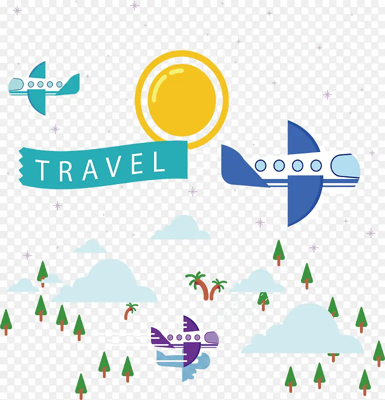 坐飞机去旅游