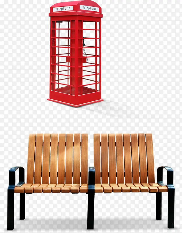 电话亭和座椅地产装饰元素