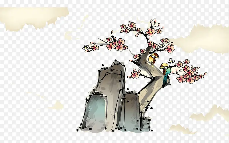 手绘中国风风景画