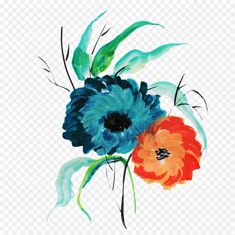 矢量漂亮蓝色花朵下载