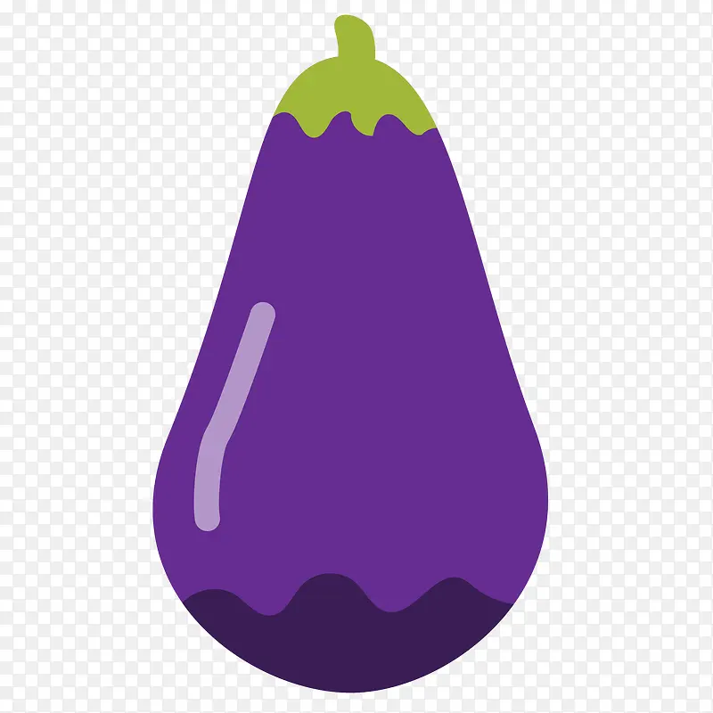 卡通蔬菜紫色茄子素材