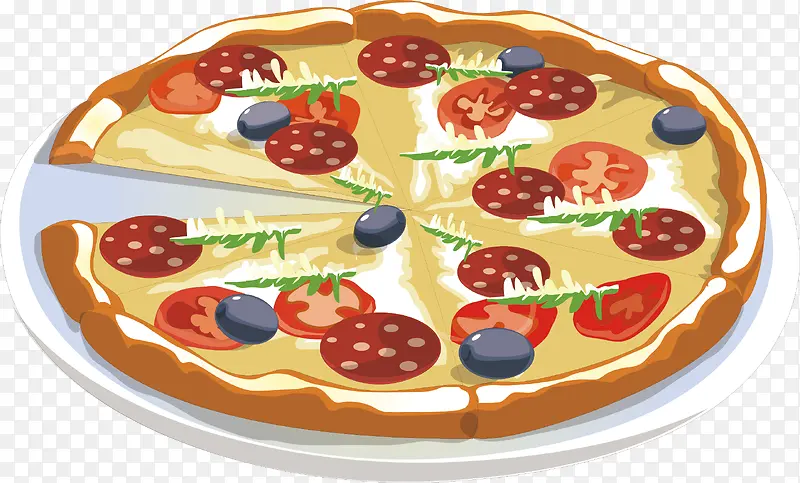 西红柿意式美食披萨