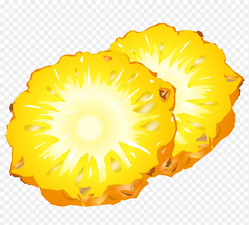 黄色菠萝片