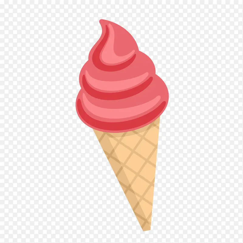 粉色清新甜品冰淇淋矢量素材
