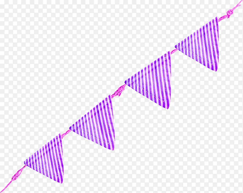 紫色条纹彩旗漂浮素材