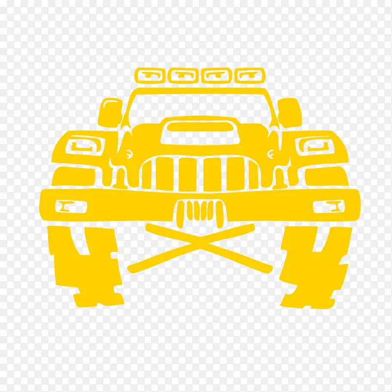黄色越野车