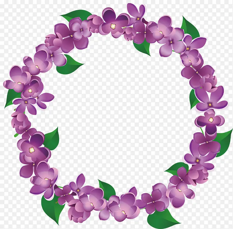 淡雅紫色花藤圈