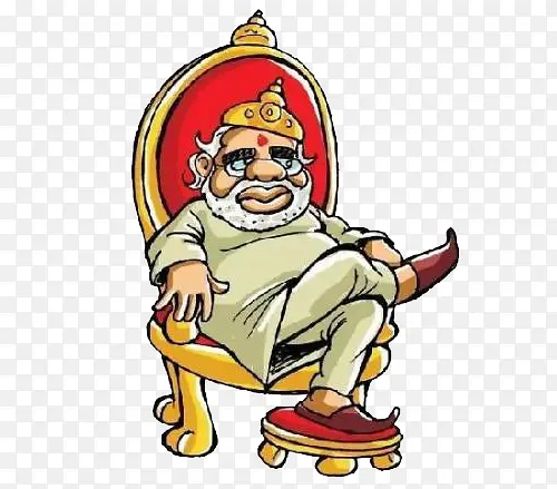 卡通印度皇家国王